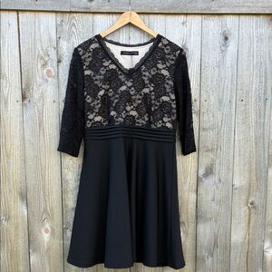 Homeyee Black Lace Dress